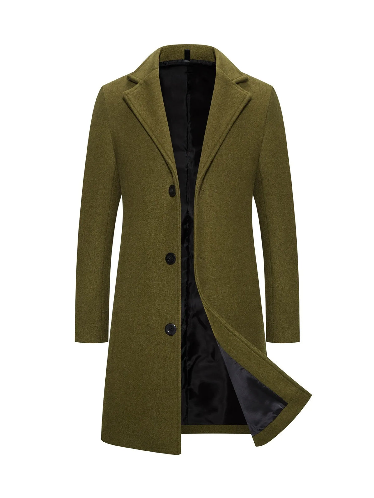 Stanford | Men's Winter Trench Coat - Size:S;Color:Green