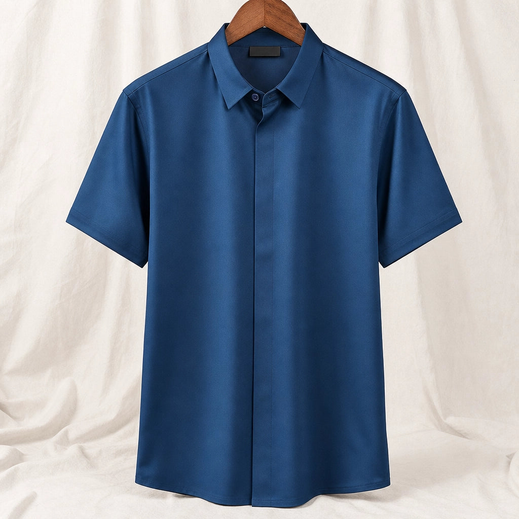 Wadsworth Short Sleeve Shirt - Color:Steel Blue;Size:S