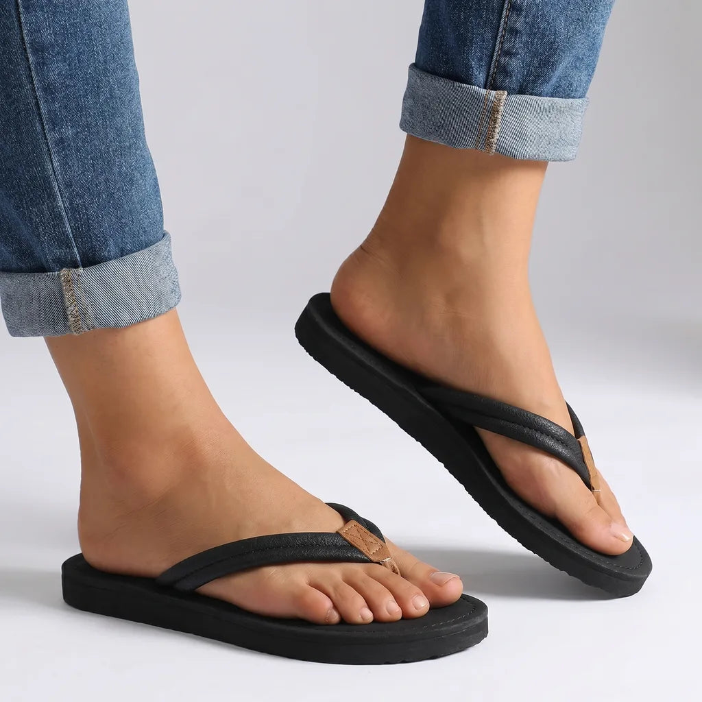 Black Woodward Minimalist Flip Flops 1