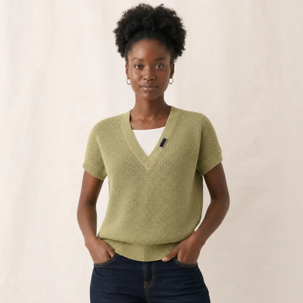 Stratton V-Neck Knit Top