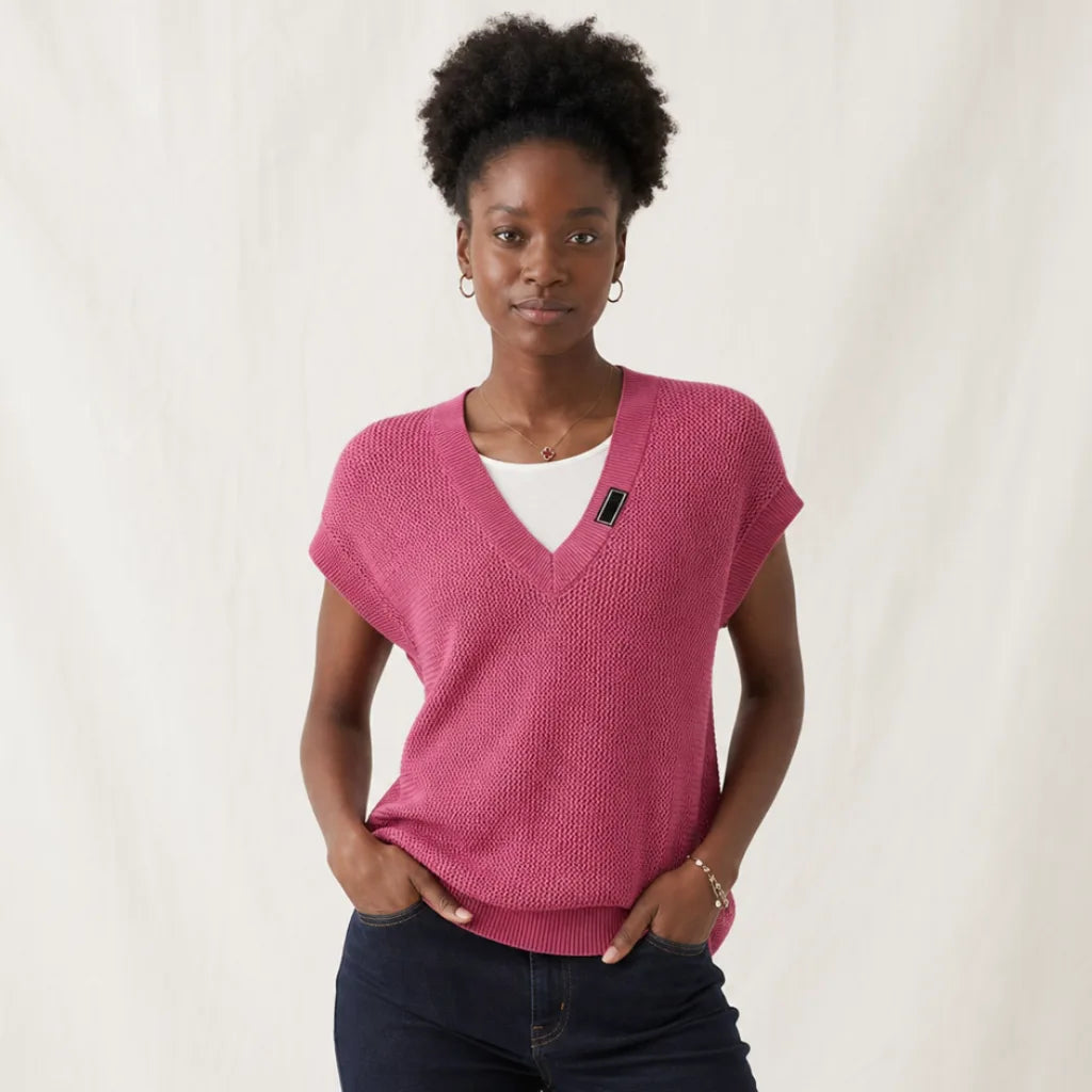 Stratton V-Neck Knit Top