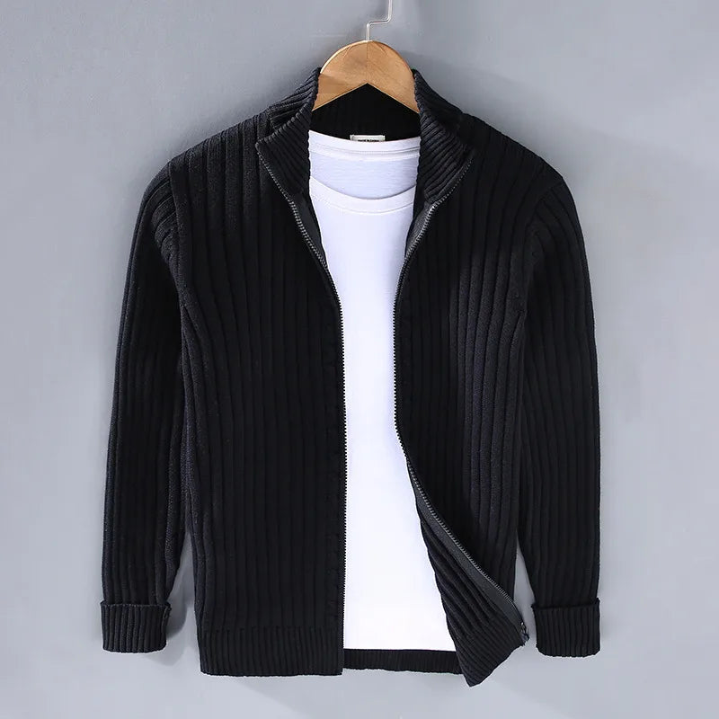 Sterling | Men's Cardigan Jacket - Color:Black;Size:S