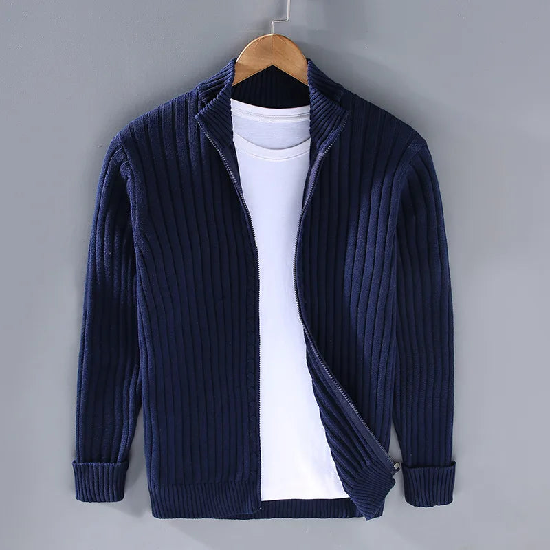 Sterling | Men's Cardigan Jacket - Color:Blue;Size:S