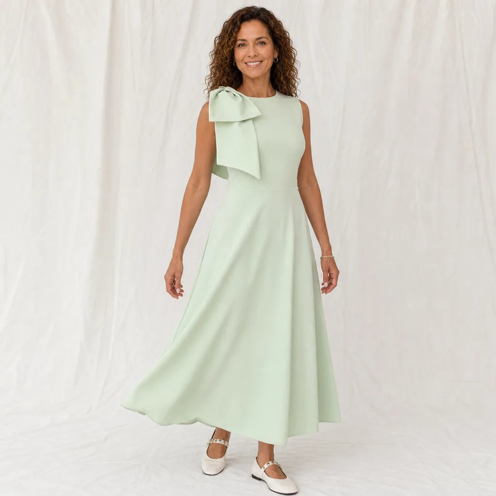 Women's Green Stowe Bow Maxi Dress