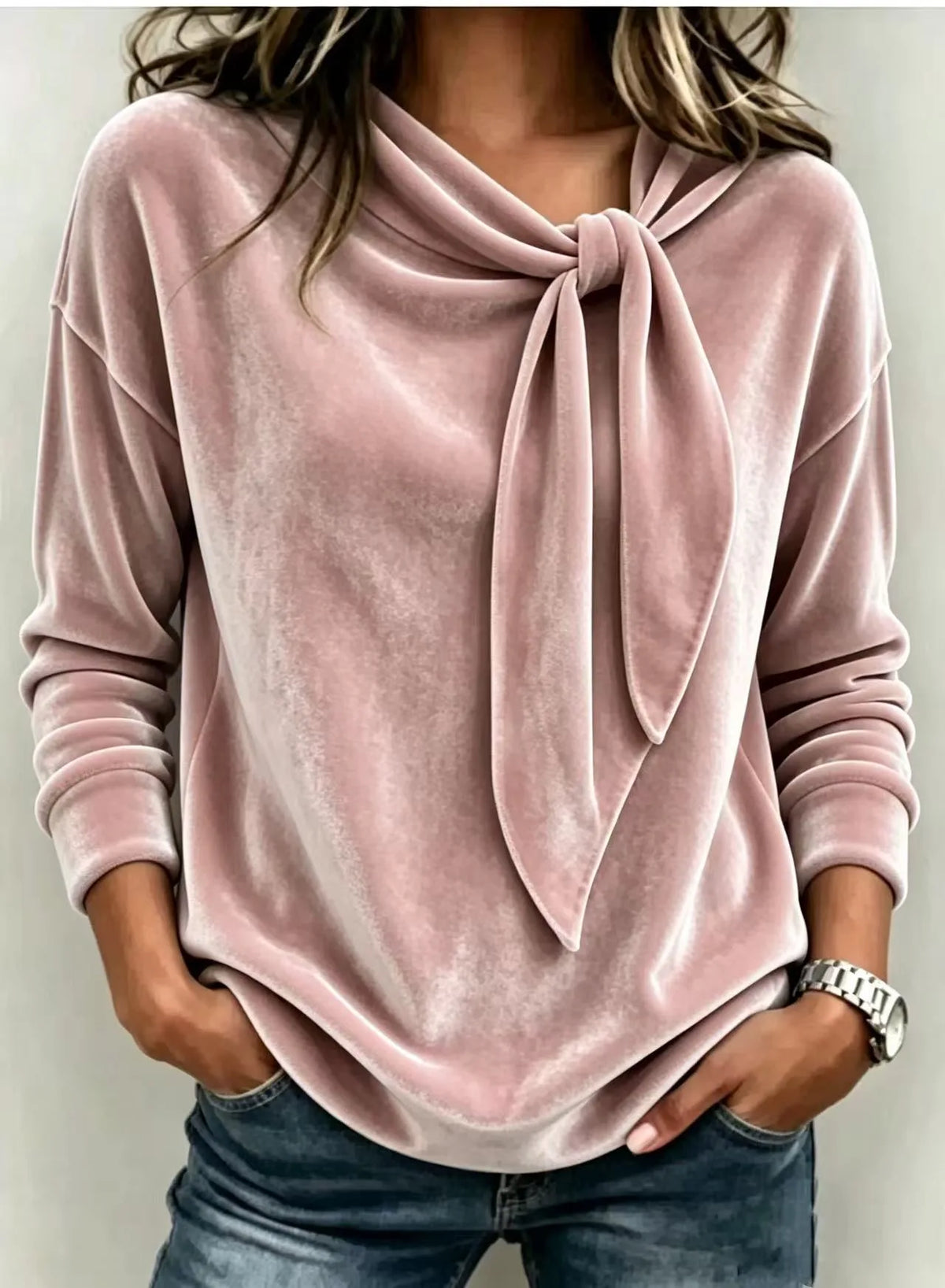 Susannah | Women's Velvet Jumper  - Color:Pink;Size:XS