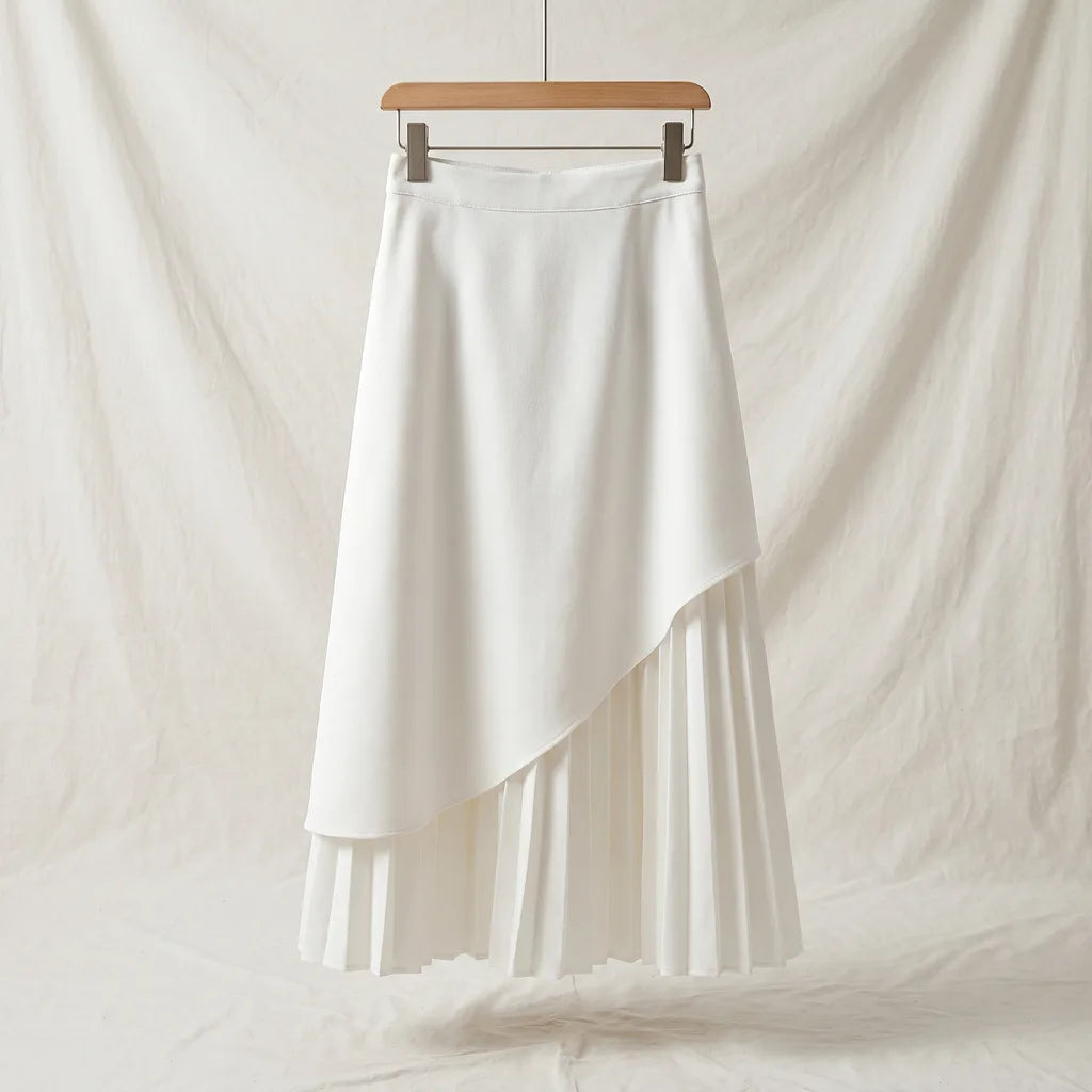 Taila Design Midi Skirt - Color:White;Size:M