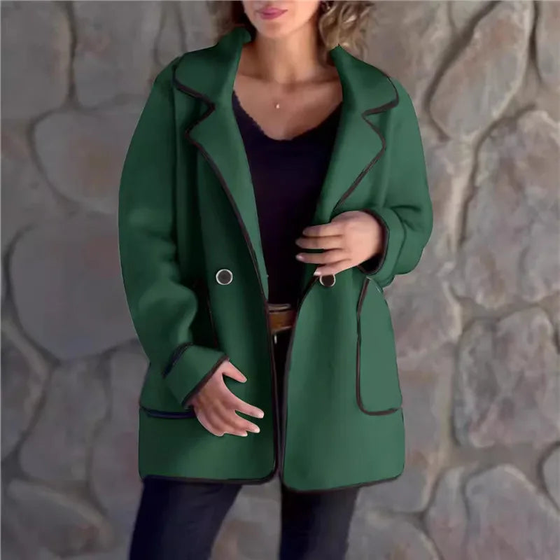 Tanya | Women's Tailored Coat - Color:Green;Size:XS