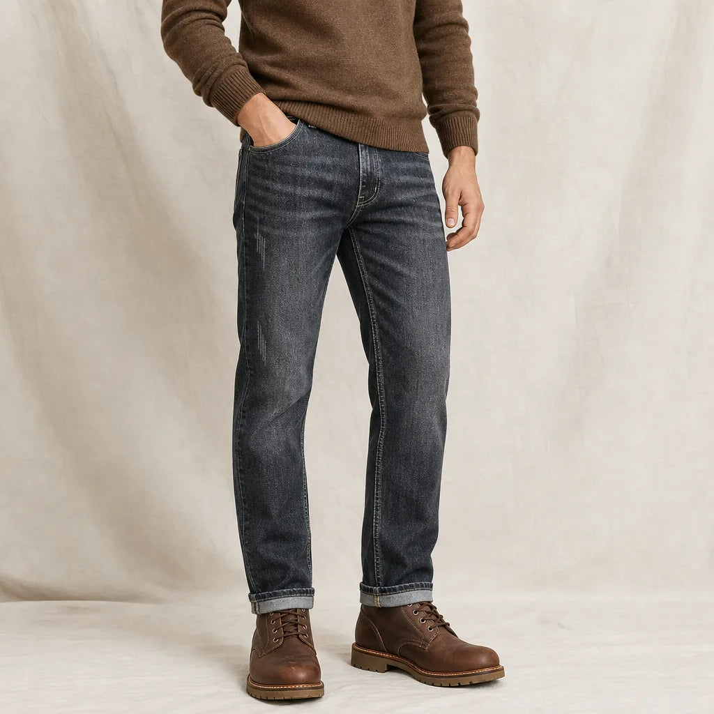 Men's Black Thayer Cropped Skinny Jeans