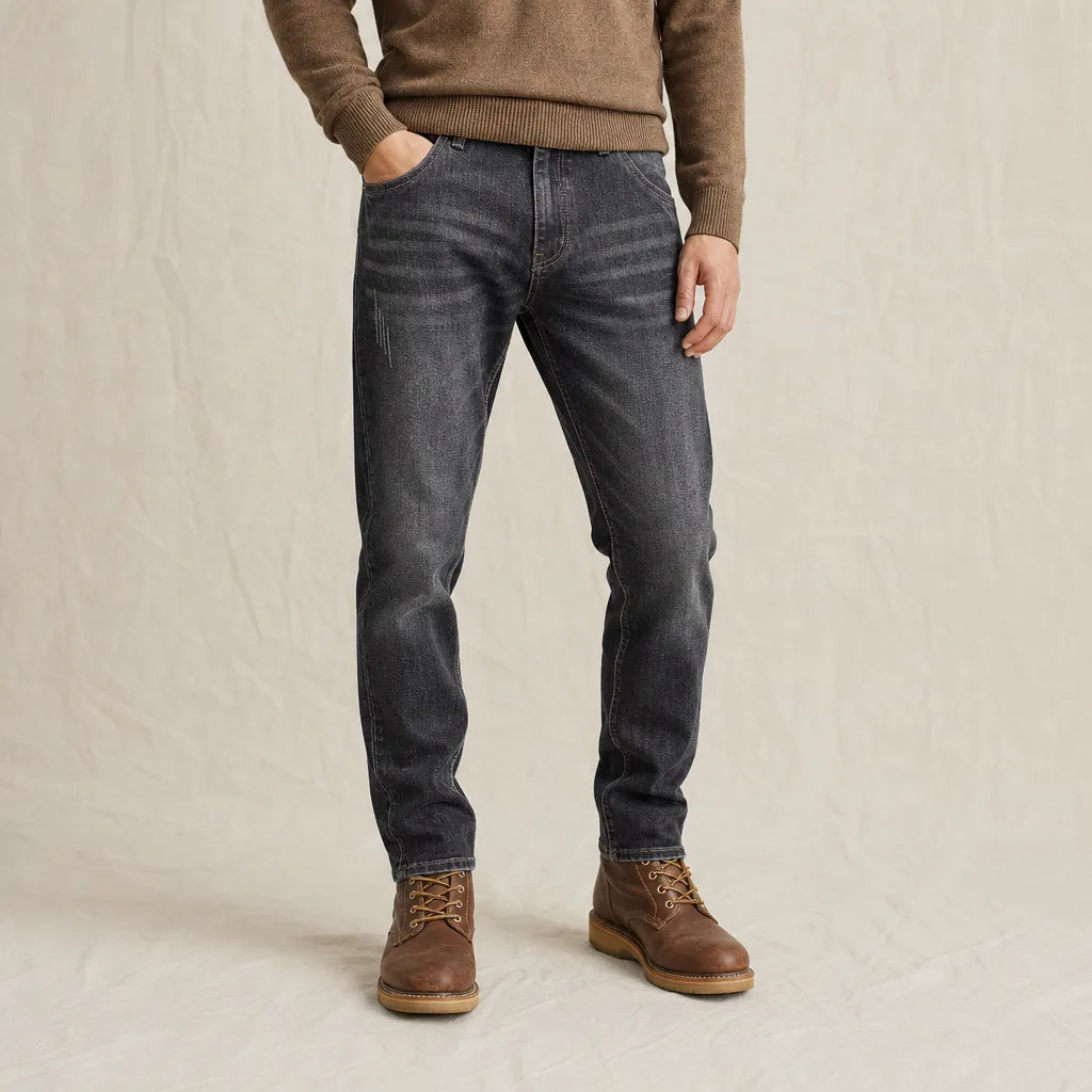 Men's Black Thayer Cropped Skinny Jeans