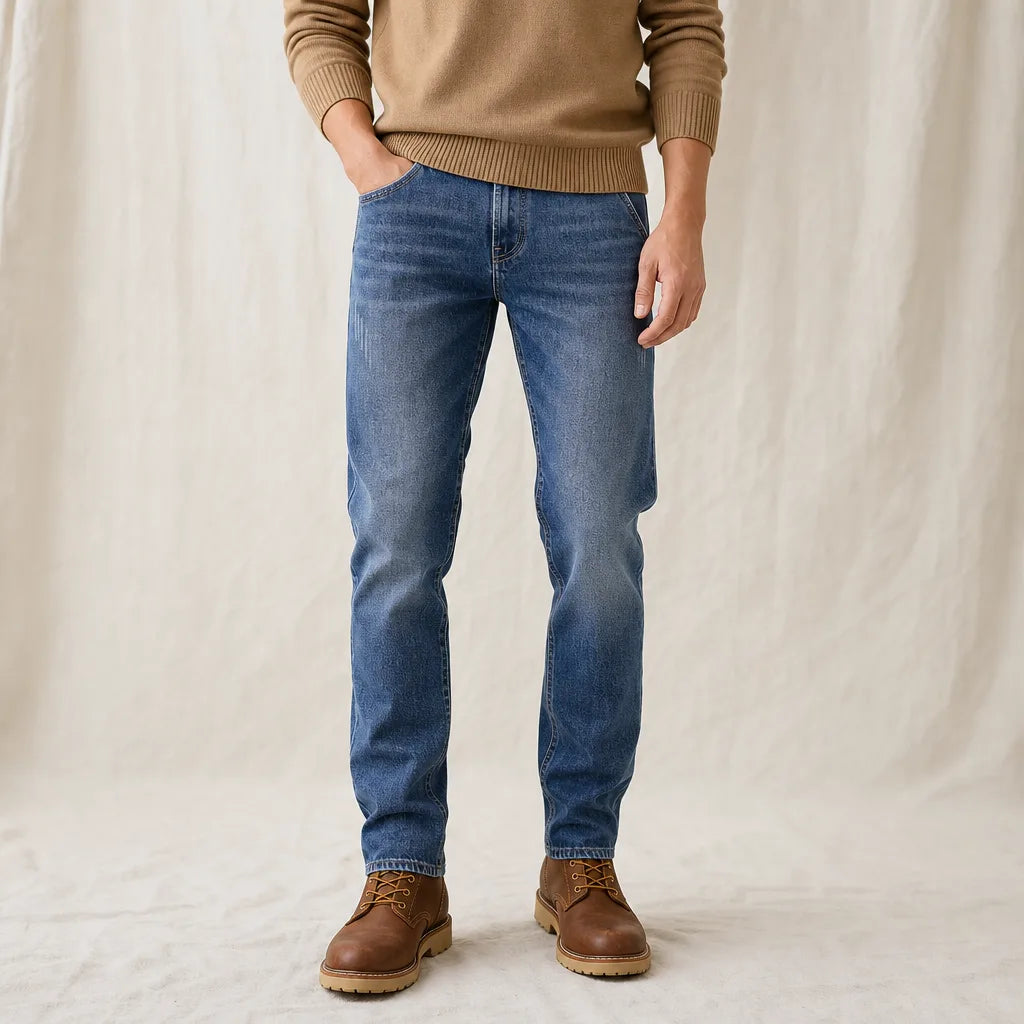 Men's Blue Thayer Cropped Skinny Jeans