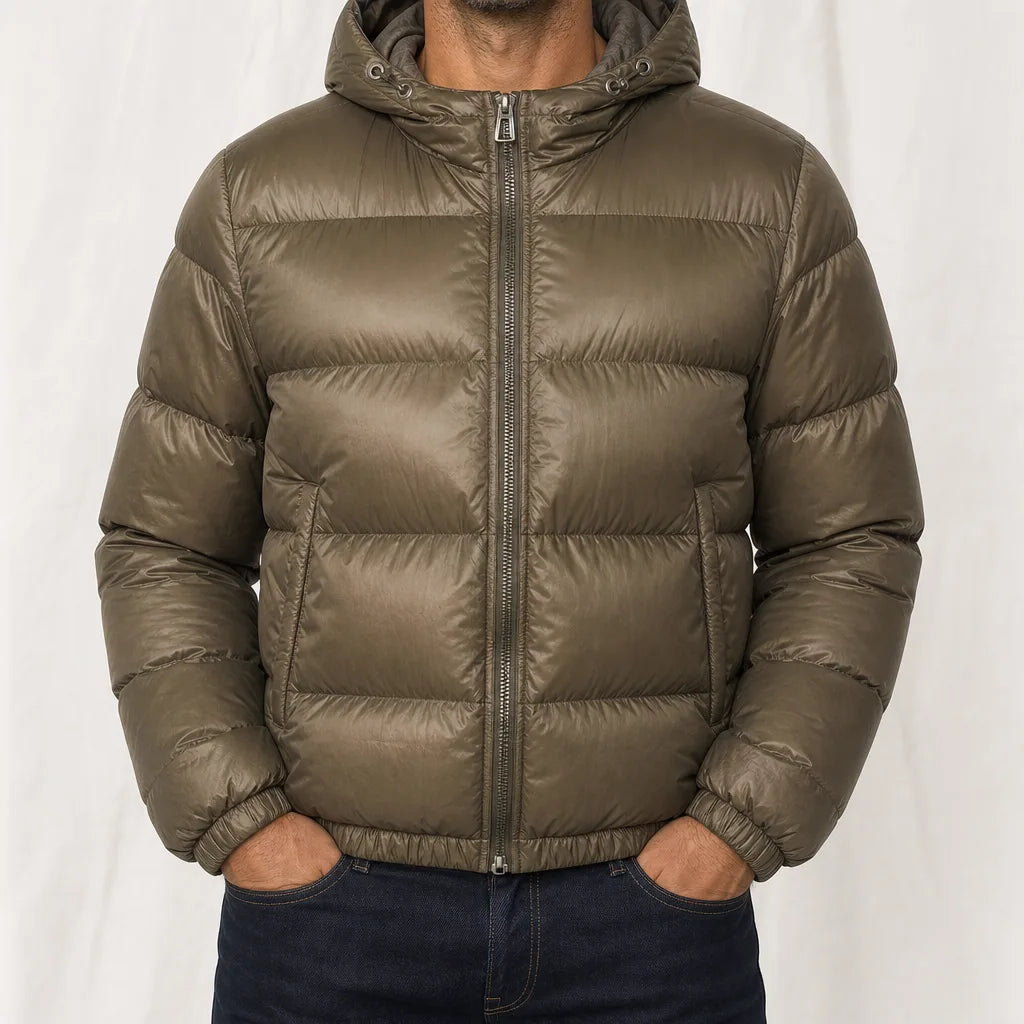 Tierney Hooded Padded Jacket - Color:Green;Size:XXS