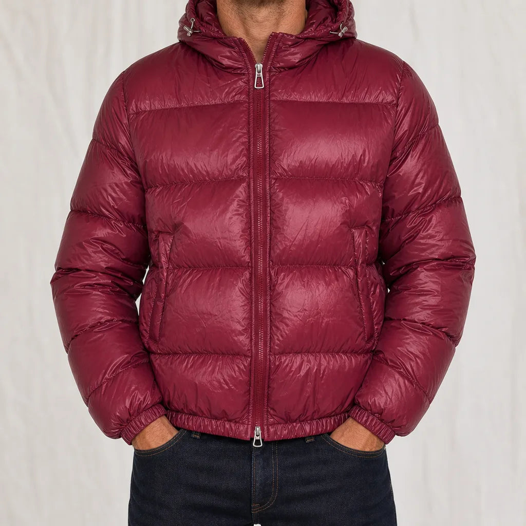 Tierney Hooded Padded Jacket - Color:Red;Size:XXS
