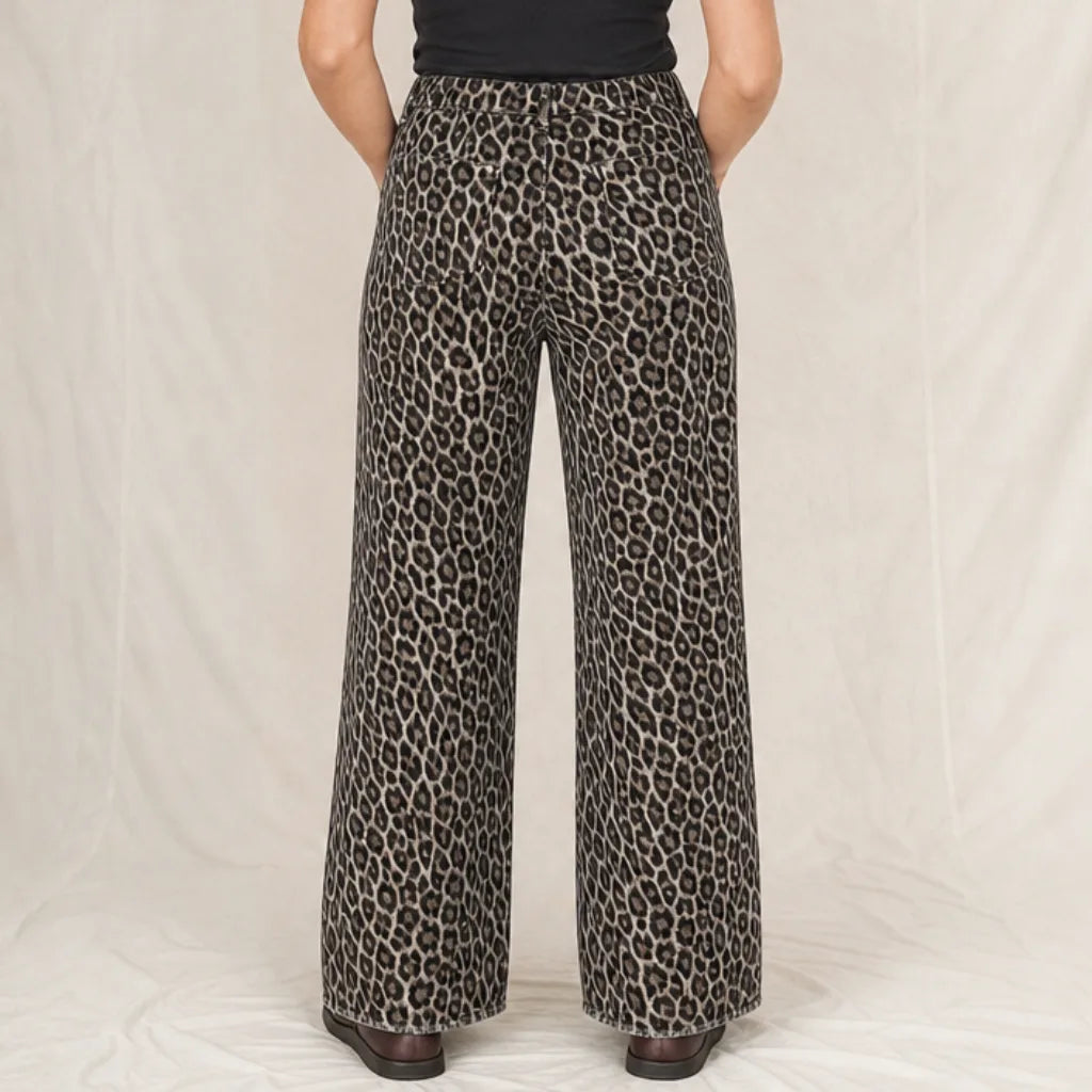 Women's Trenton Printed Wide-Leg Jeans