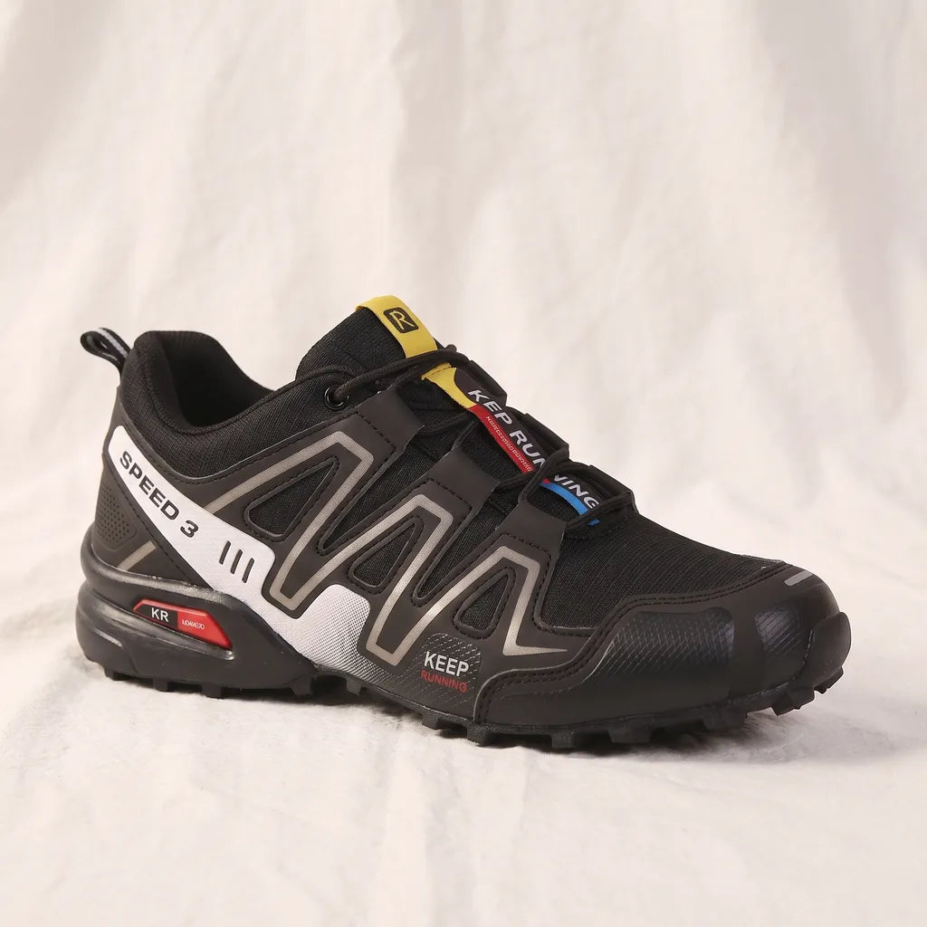 Women's Black/White Nadia Trail Sport Sneakers