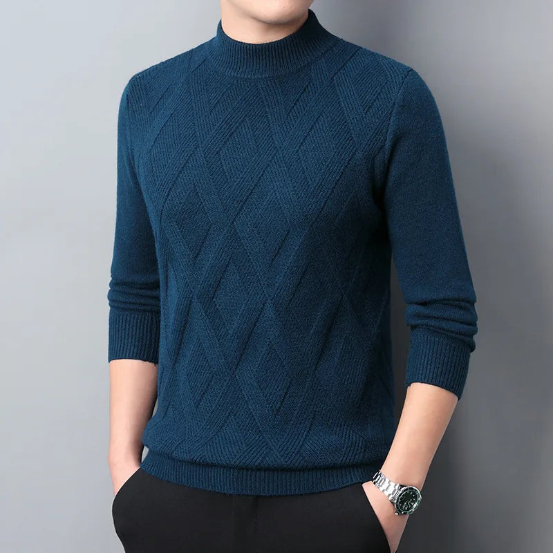 Men's Tyrell | Men's Diamond Quilted Crew Neck Jumper