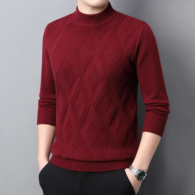 Men's Tyrell | Men's Diamond Quilted Crew Neck Jumper