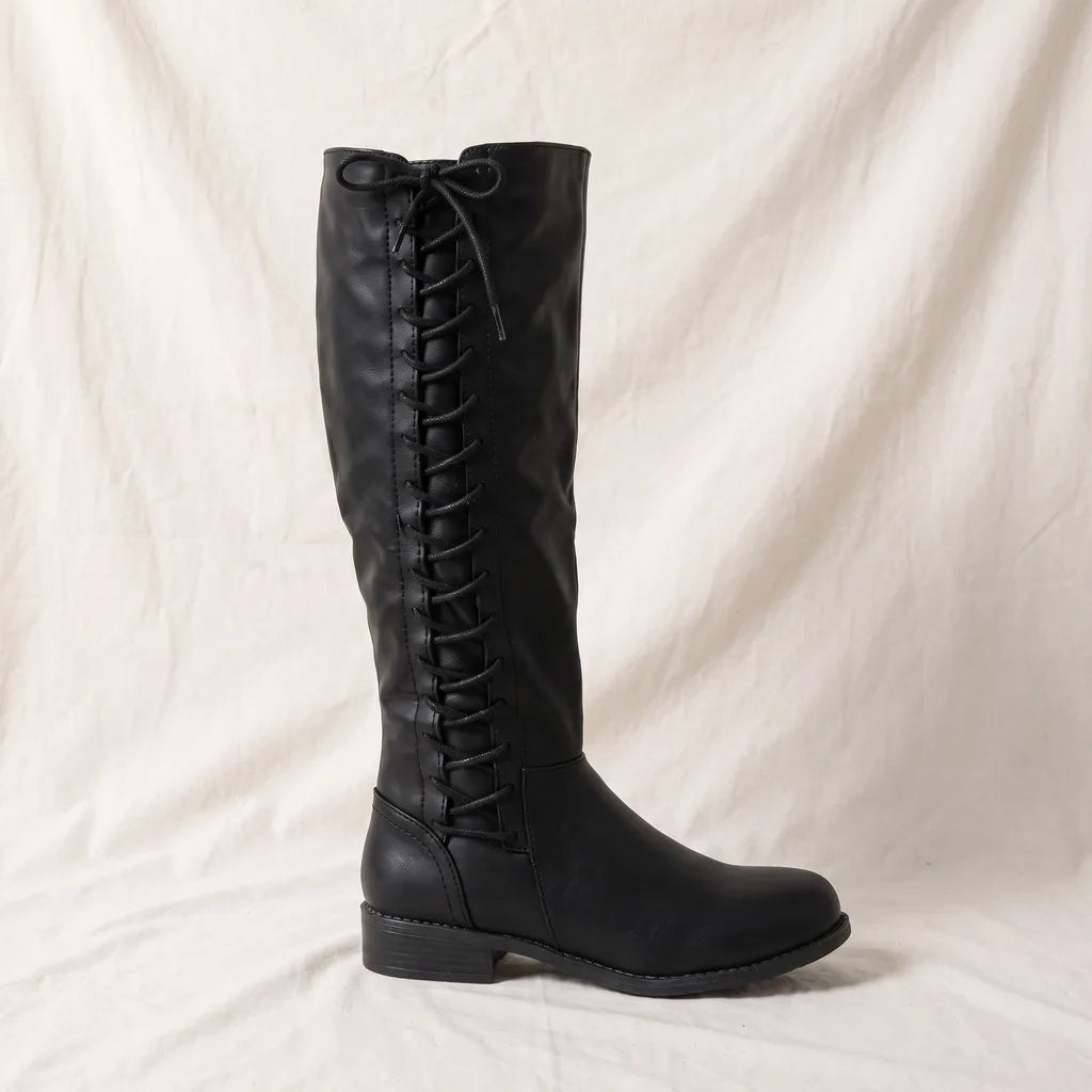Women's Black Valentina Tall Riding Boots