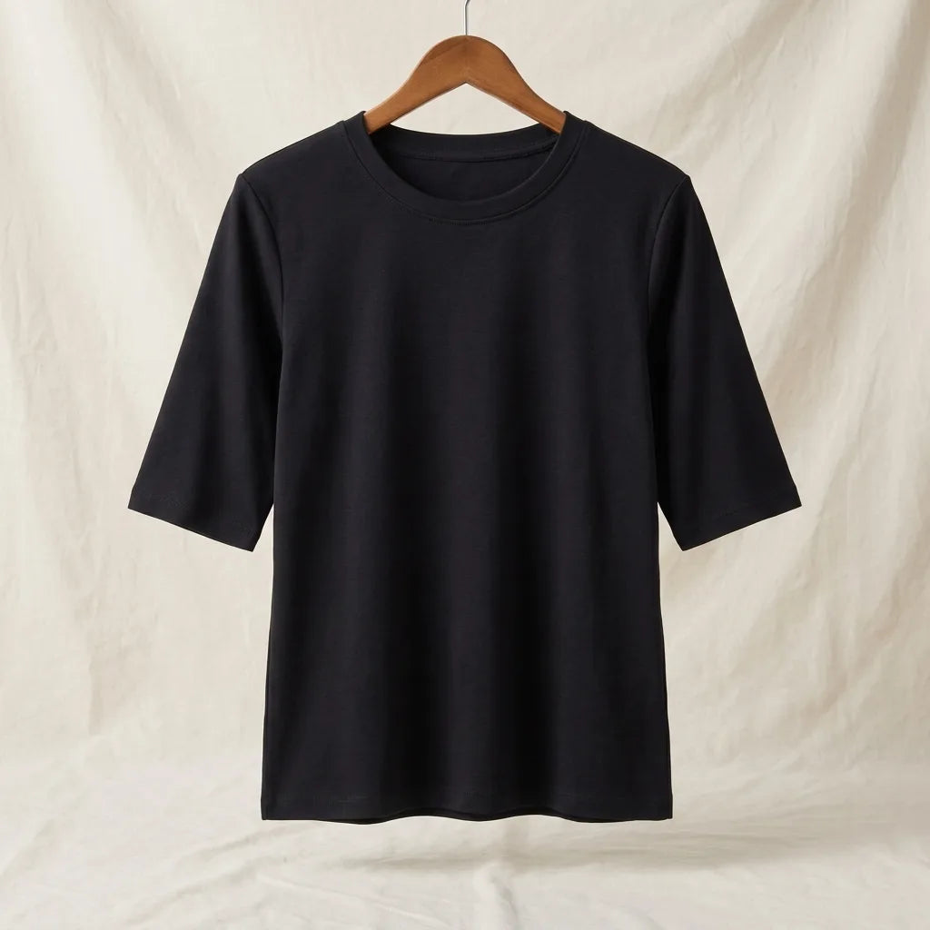 Vanessa Crewneck Shirt - Color:Black;Size:S