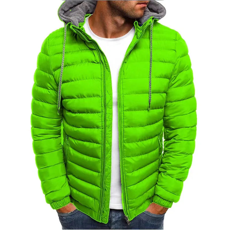 Vickers | Men's Lightweight Quilted Hooded Puffer Jacket - Size:XS;Color:Green