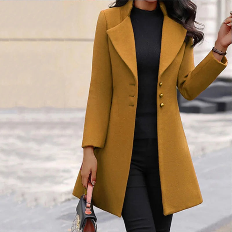 Vivienne | Women's Trench Coat - Color:Yellow;Size:XS