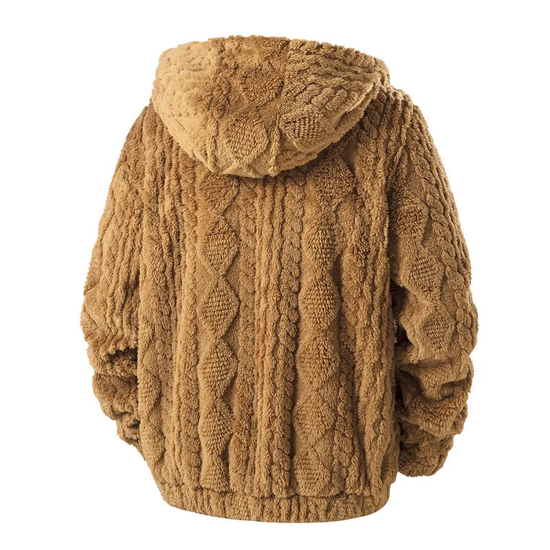 Men's Warfield | Men's Cable Knitted Fleece Hooded Jacket