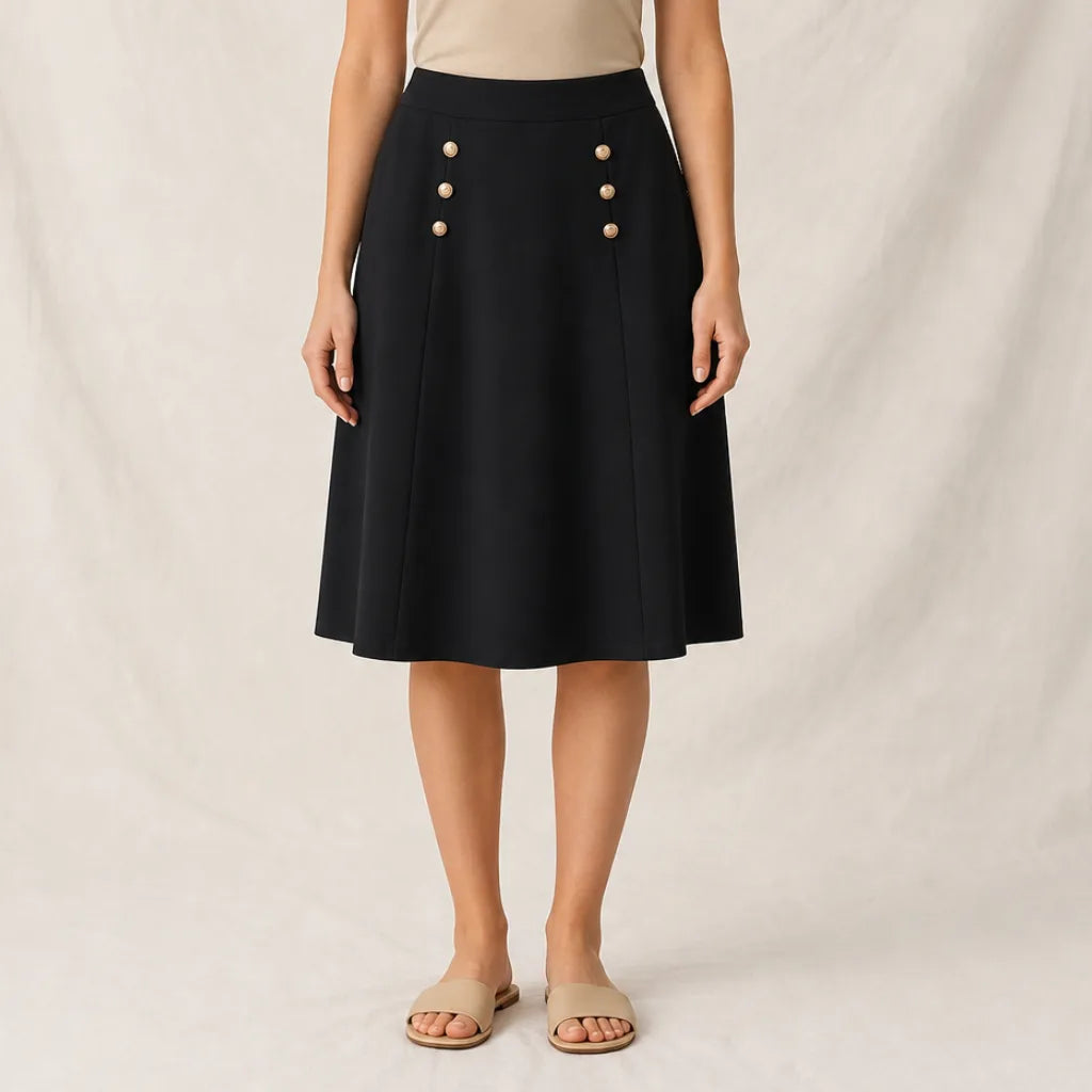Women's Wolfe Button A-Line Skirt