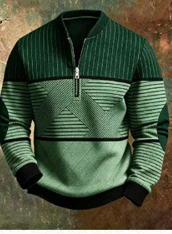 Whatley | Men's Quarter Zip Jumper - Size:XS;Color:Green