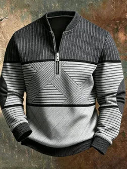 Whatley | Men's Quarter Zip Jumper - Size:XS;Color:Grey
