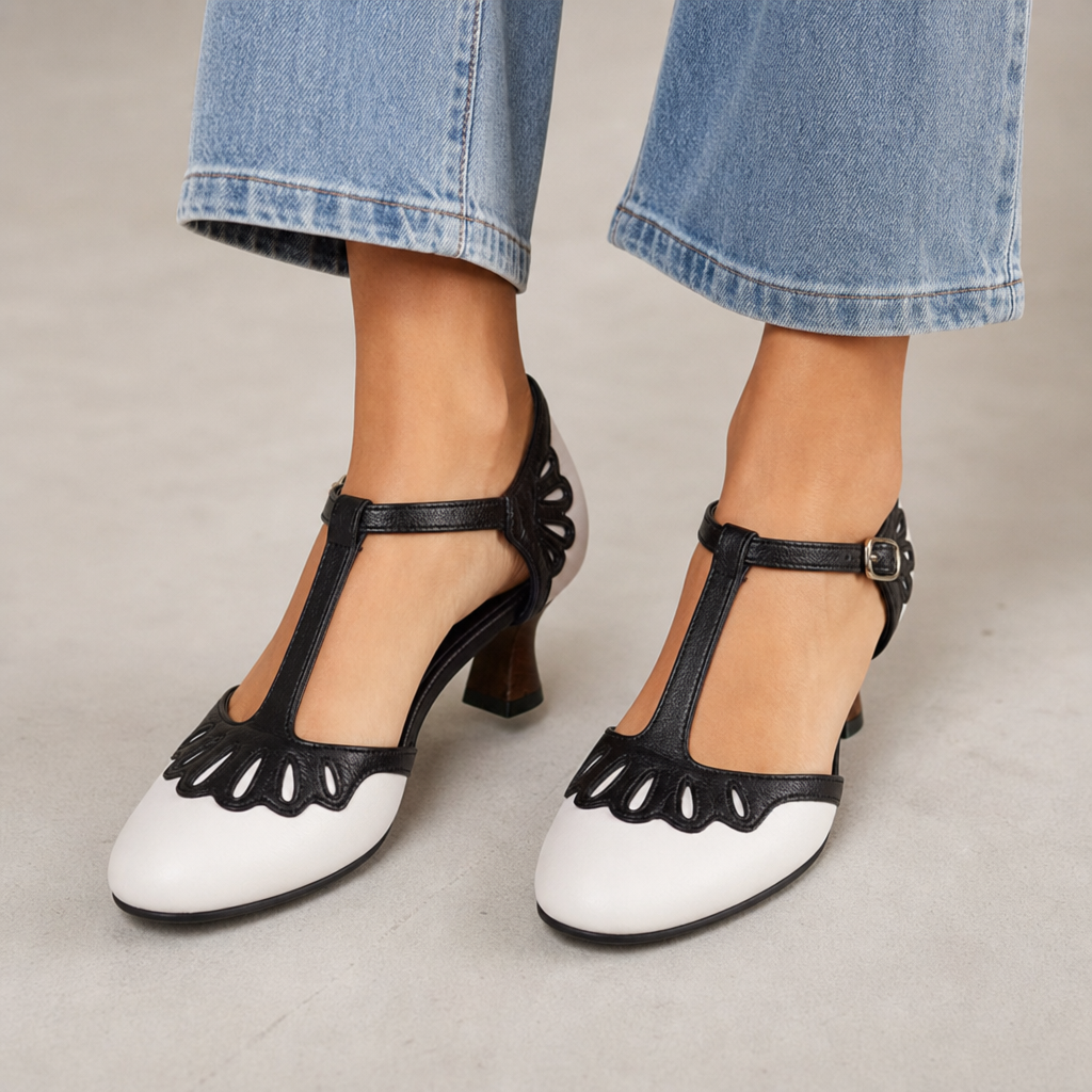 Clara | Womens T Strap Block Heels