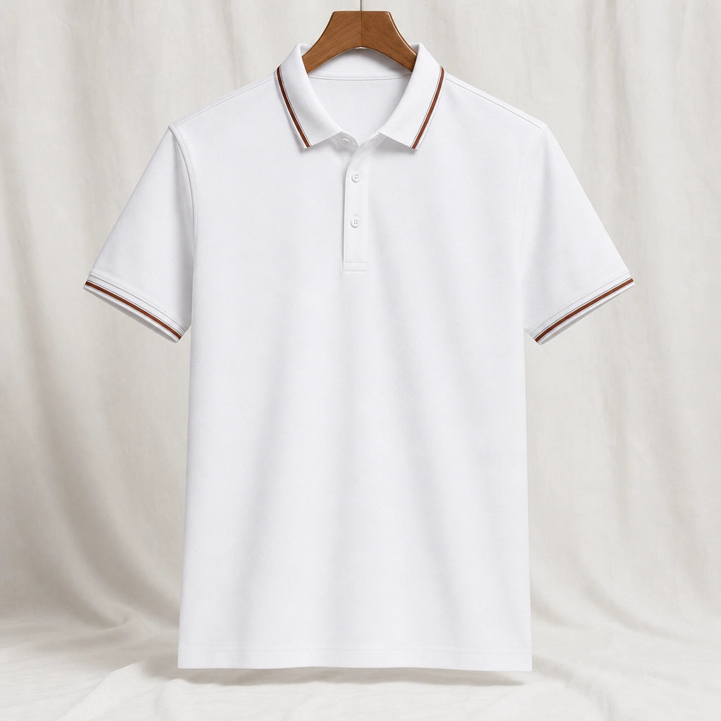 Mason Silk Blend Polo Shirt - Color:White;Size:S