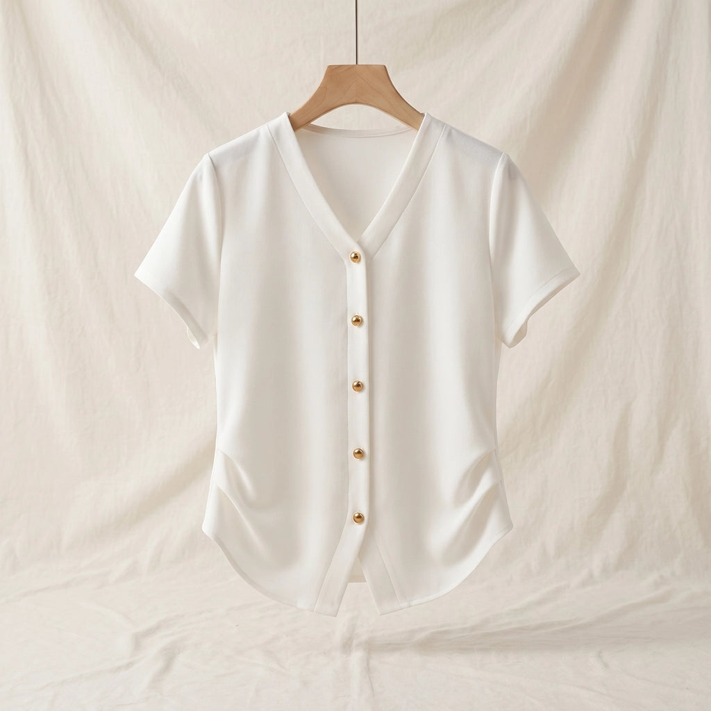 Liana button-down blouse - Color:White;Size:S