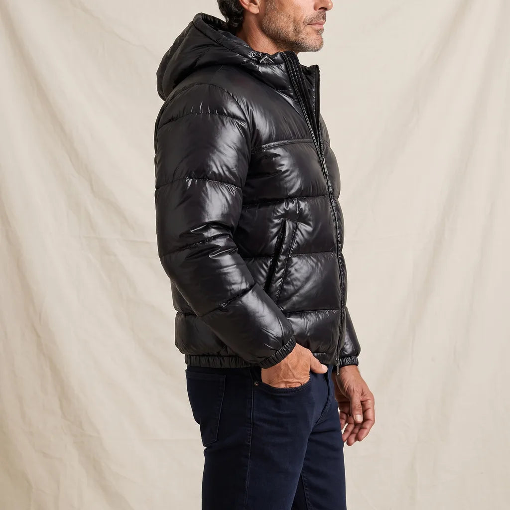 Men's Black Dominic Padded Hooded Jacket