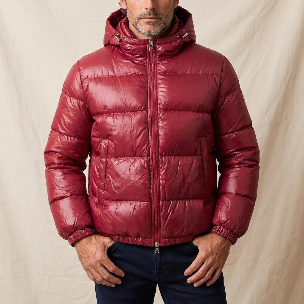 Wilkin Puffer Jacket - Color:Red;Size:S
