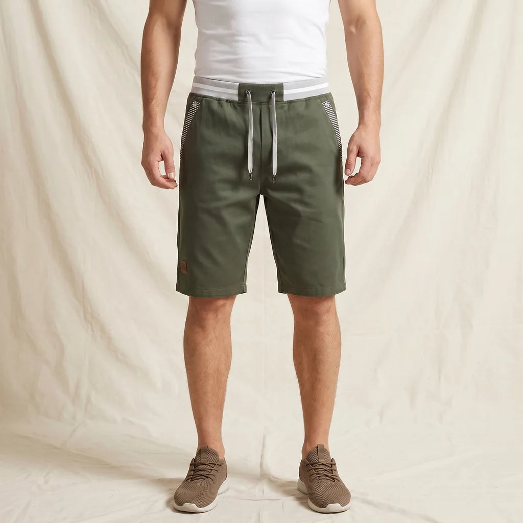Army Green Maximilian Loose Cargo Shorts 1