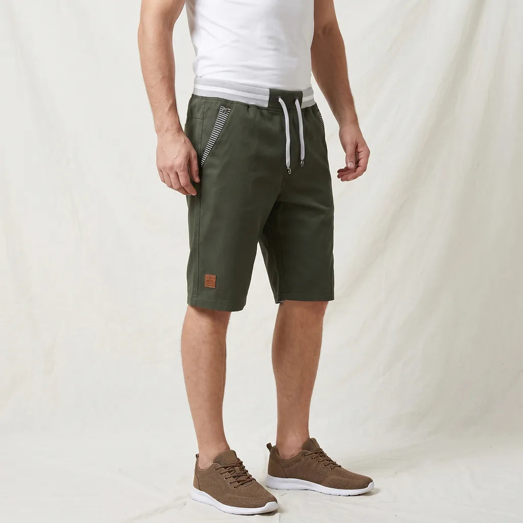 Army Green Maximilian Loose Cargo Shorts 2