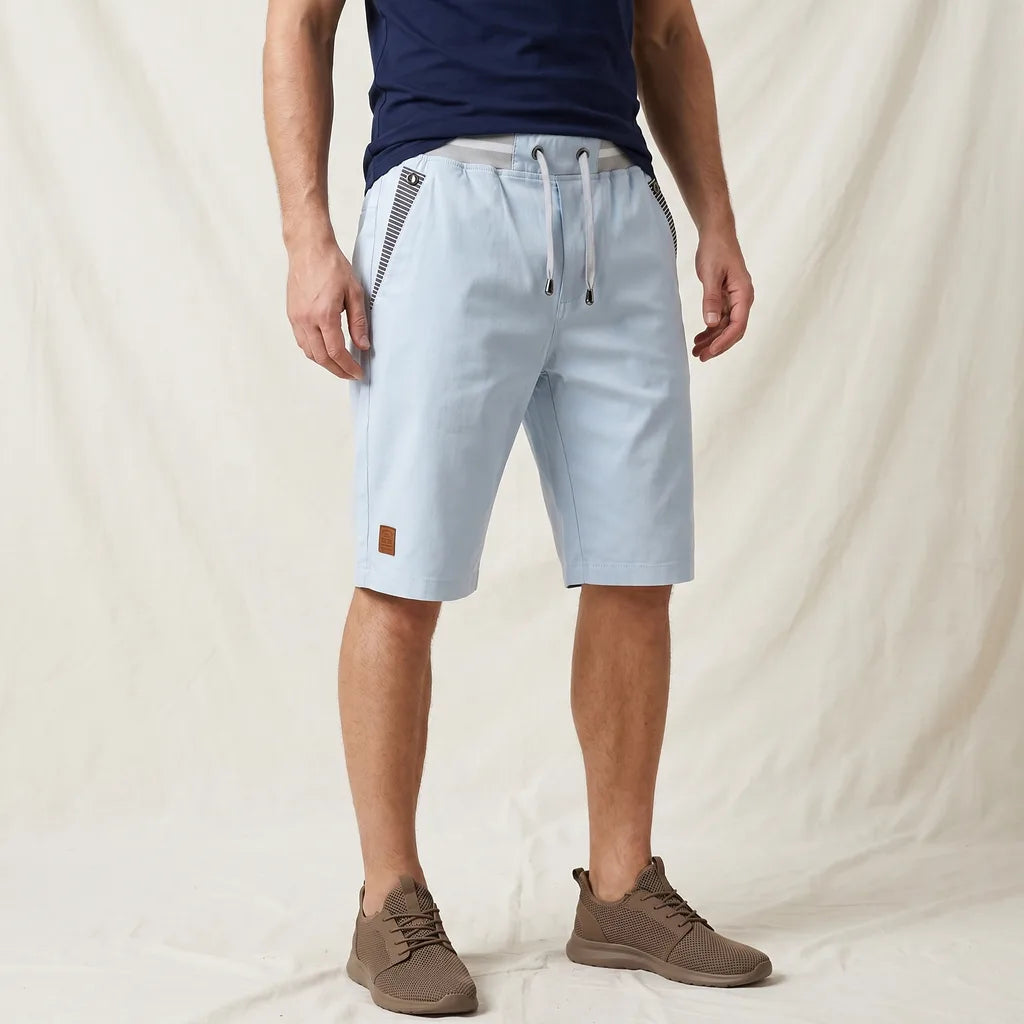 Light Blue Maximilian Loose Cargo Shorts 2