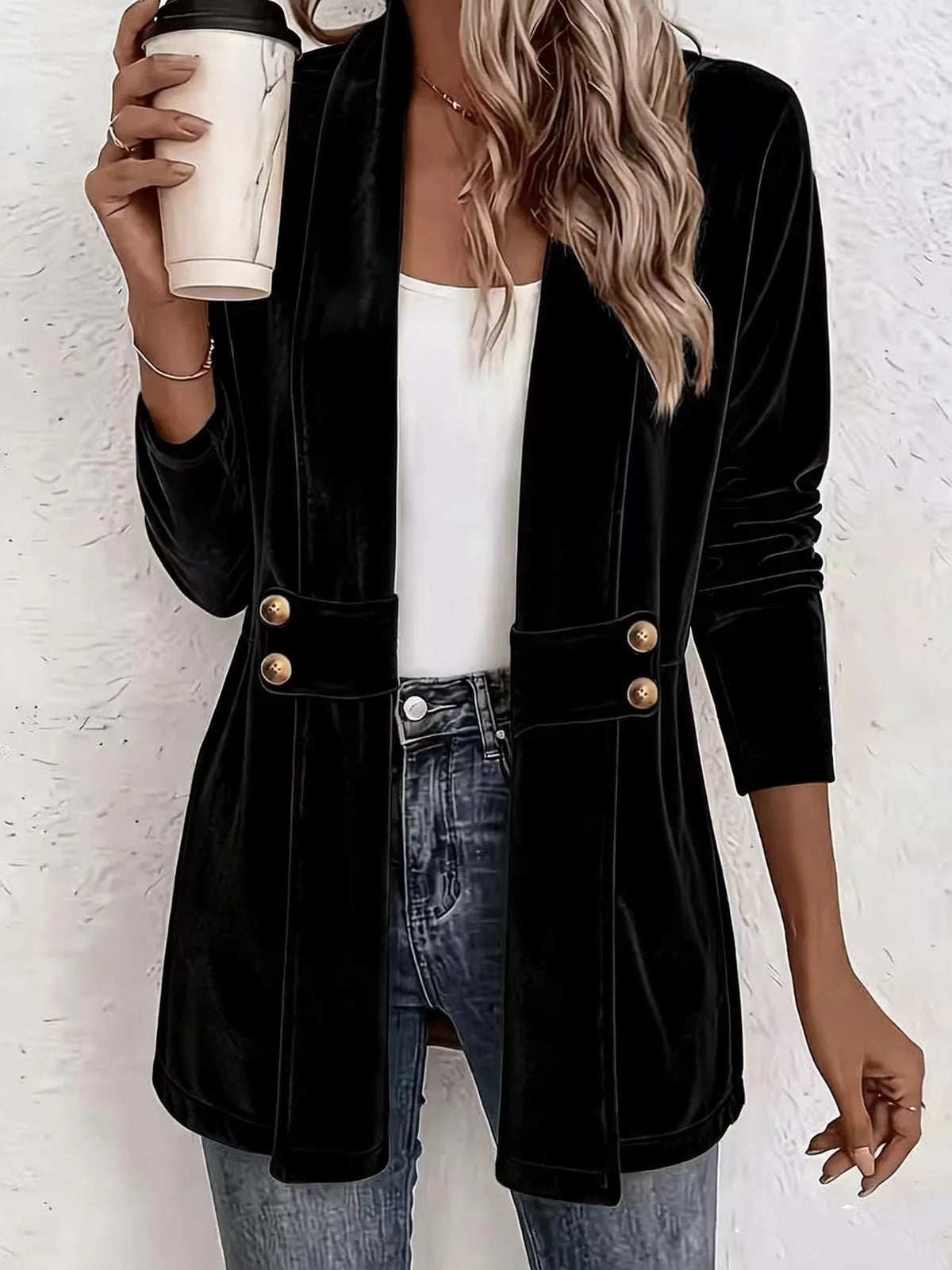 Winona | Women's Vintage Lapel Jacket - Size:XS;Color:Black