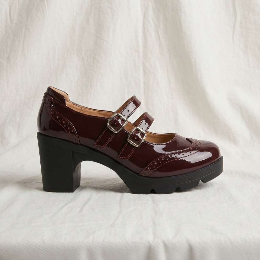 Clarissa | Womens Brogue Block Heels