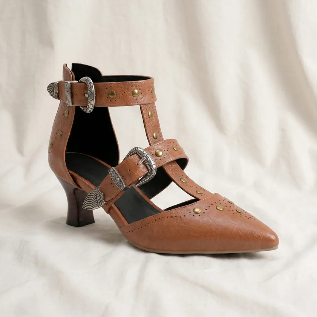 Women's Zara Pointed T-Strap Sandals