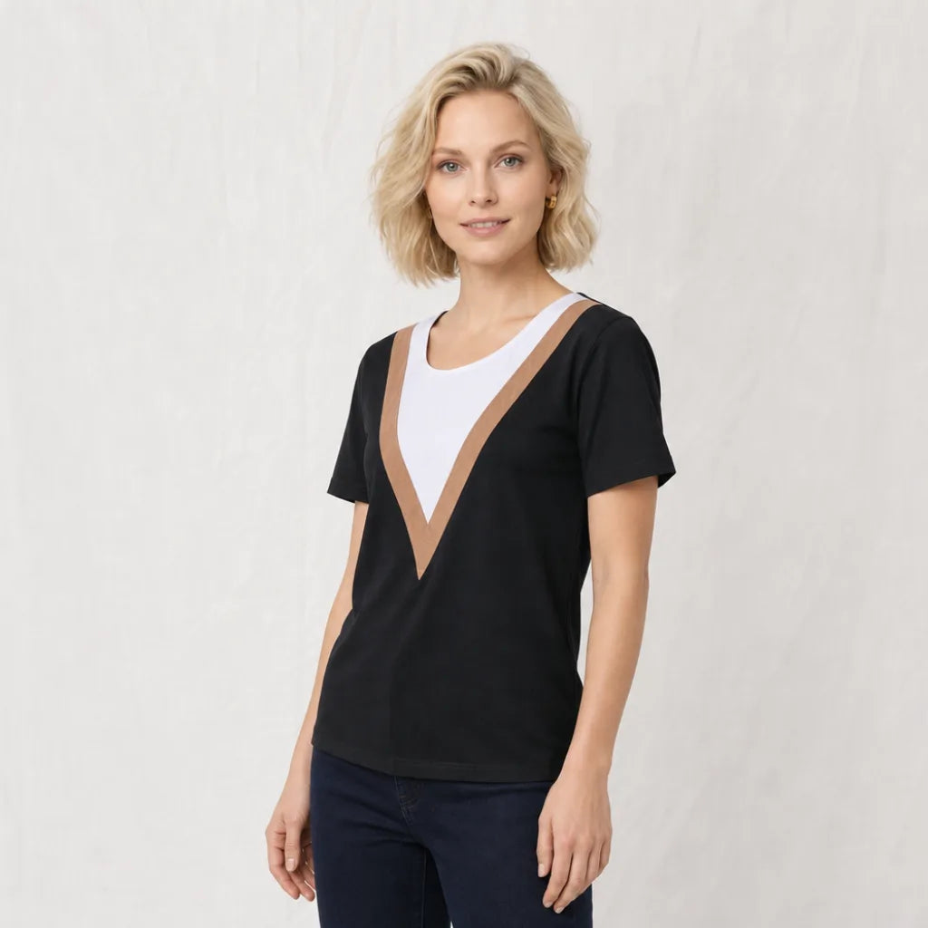 Women's Harkness Contrast Cotton T-Shirt
