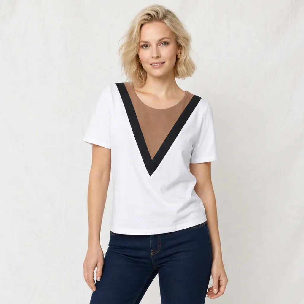 Women's Harkness Contrast Cotton T-Shirt