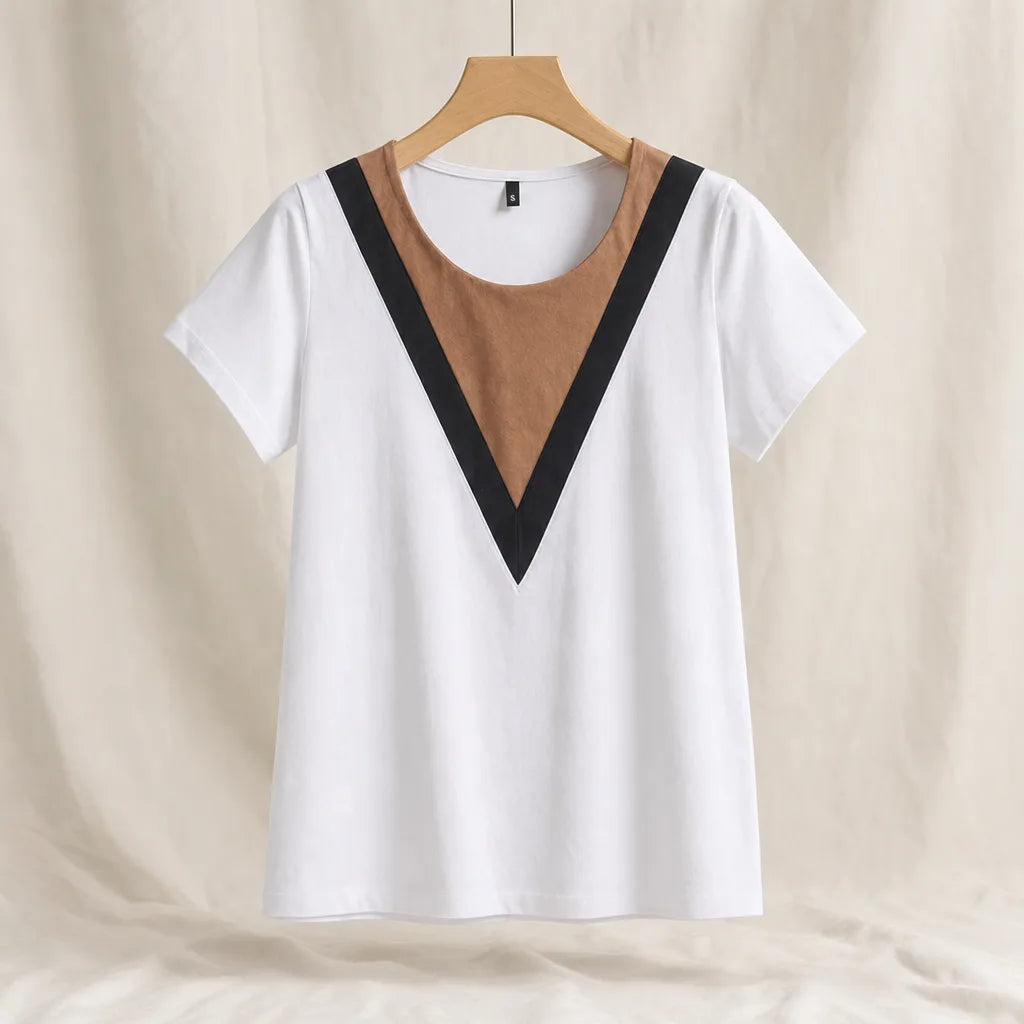 Zoe Cotton T Shirt - Color:White;Size:XS